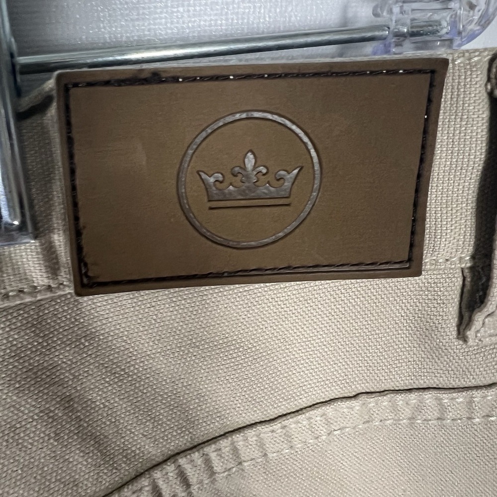 Peter Millar CrownMen 35x33 Khaki Canvas Vintage MF18B86 Flat Front Pants - Picture 5 of 5